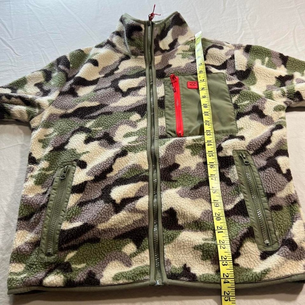Green and pink billabong camouflage fleece jacket Medium - Picture 7 of 8